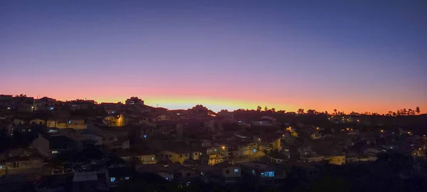 Image Colorful Sky Dark Clouds Late Afternoon Brazil — Photo