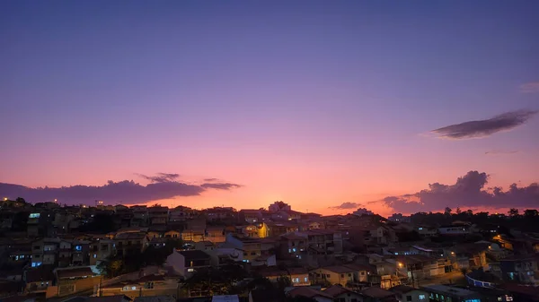 Image Colorful Sky Dark Clouds Late Afternoon Brazil — Zdjęcie stockowe