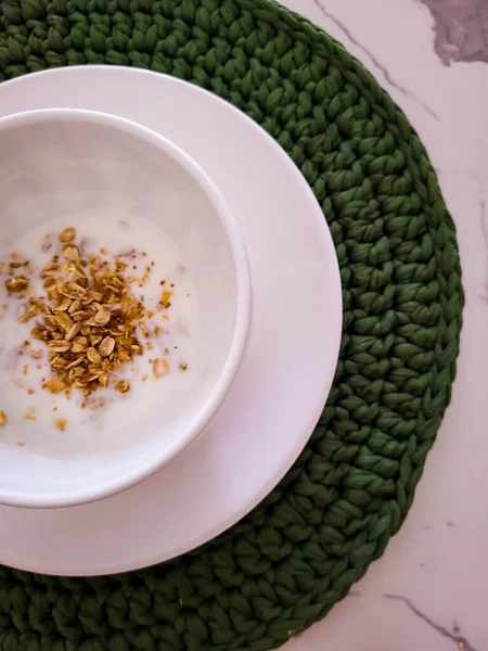 Mesa Desayuno Con Café Comida — Foto de Stock