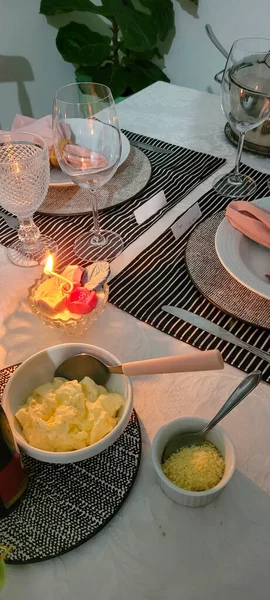 Gastronomisches Image Hausgemachter Gerichte Beim Abendessen — Stockfoto