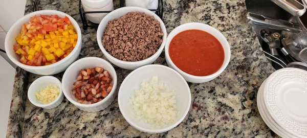 Imagen Gastronómica Del Plato Casero Cena — Foto de Stock