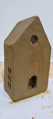 Brezilya 'da ev dekoru olarak kullanılan el yapımı seramik ev