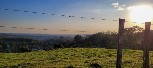 Vue Sur Paysage Agricole Dans Campagne Brésil — Photo