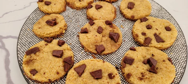 Biscuits Maison Chocolat Vanille Pour Collation Recette Grand Mère — Photo