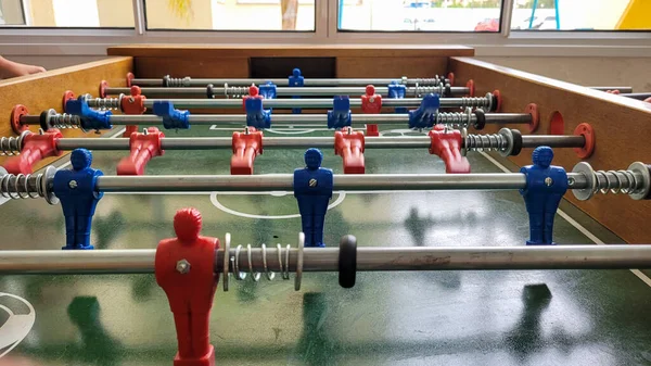 table football game play on a fun weekend between friends and family