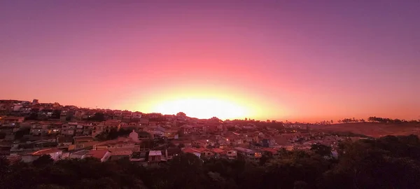 Colorful Late Afternoon Sunset Countryside Brazil Inserting Day — Stockfoto