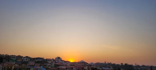 Sunset View Late Afternoon Brazil Urban Sunny Day — Stockfoto