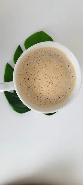 White Cup Tasty Aromatic Brazilian Breakfast Can Used Background — Stock Fotó