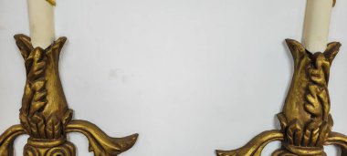 white and gold wall decoration golden background of portuguese crown rose