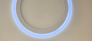 backlit background with circular filaments of frames, with shadows and light glow