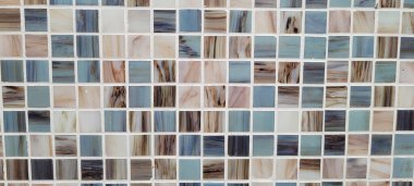 light blue background with checkered mosaic texture, in wallcovering