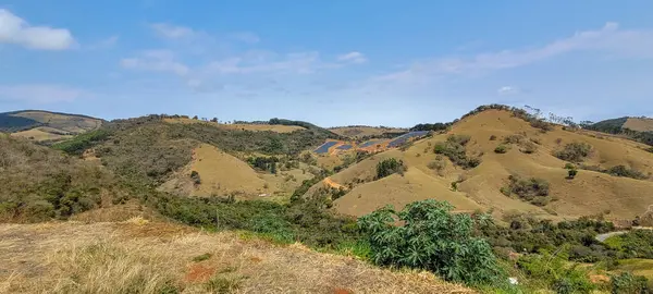 Südliche Landschaft Von Minas Gerais Fahrendes Auto Auf Der Straße — Stockfoto