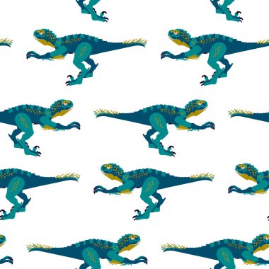 Scorpios Rex Kusursuz Düzen. Doğa Dinozor Hayvanı 'nın Vektör İllüstrasyonu.