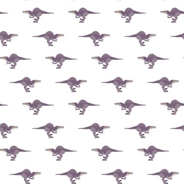 Spinosaurus Kusursuz Düzen. Doğa Dinozor Hayvanı 'nın Vektör İllüstrasyonu.