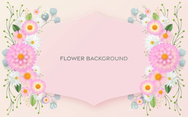 Düğün davetiyesi çiçek kartı. Dekor için kağıt kesilmiş çiçekler, gerçekçi etki. Parlak tatil tasarımı. Çiçekli kağıt kesimiyle.