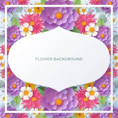 Düğün davetiyesi çiçek kartı. Dekor için kağıt kesilmiş çiçekler, gerçekçi etki. Parlak tatil tasarımı. Çiçekli kağıt kesimiyle.