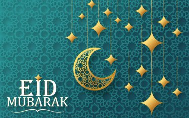 Bayram Mübarek kavramı kağıt kesiği.