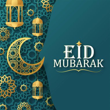 Bayram Mübarek kavramı kağıt kesiği.