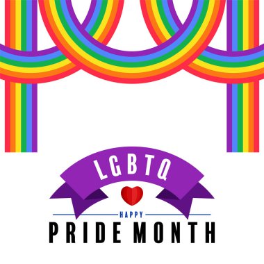 Düz dizaynlı gökkuşağı bayrağıyla gurur ayı.