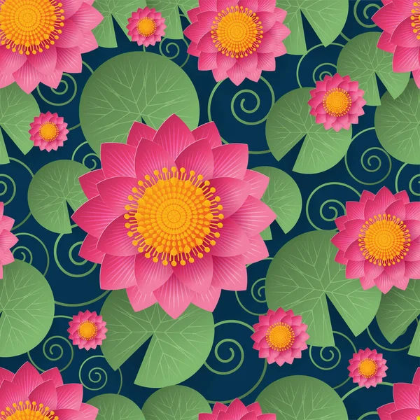 Nahtlose Florale Muster Mit Bunten Blumen Und Blättern Auf Dem — Stockvektor