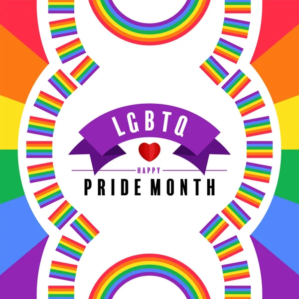 Düz dizaynlı gökkuşağı bayrağıyla gurur ayı.