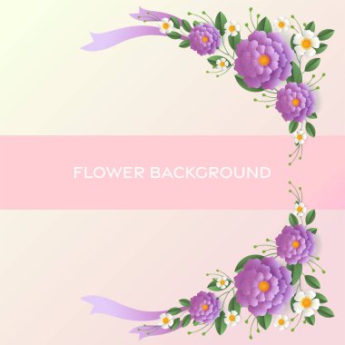 Düğün davetiyesi çiçek kartı. Çiçek dekoru için kağıt kesilir. Kağıt kesilir.