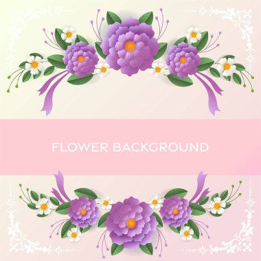 Düğün davetiyesi çiçek kartı. Çiçek dekoru için kağıt kesilir. Kağıt kesilir.