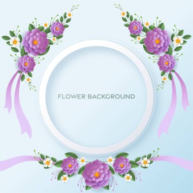 Düğün davetiyesi çiçek kartı. Çiçek dekoru için kağıt kesilir. Kağıt kesilir.