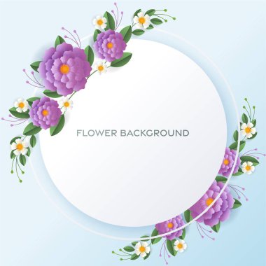 Düğün davetiyesi çiçek kartı. Çiçek dekoru için kağıt kesilir. Kağıt kesilir.