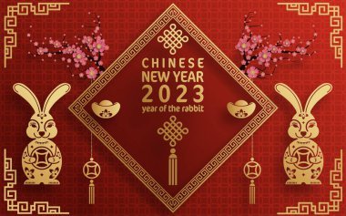 Mutlu Çin Yeni Yılı Tavşan 2023