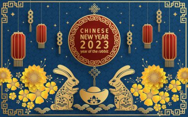 Mutlu Çin Yeni Yılı Tavşan 2023