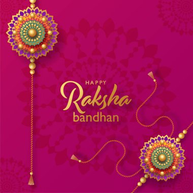 Güzel altın raksha bando kartı.