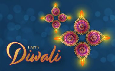Mutlu diwali, deep avali Hint festivali renk arkaplanı kutlaması.