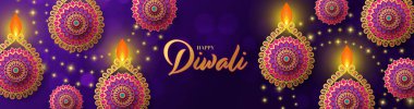Mutlu diwali, deep avali Hint festivali renk arkaplanı kutlaması.
