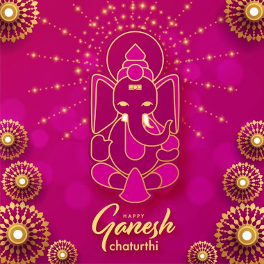 Mutlu Ganesh Chaturthi 'ler. Festival vektör çizimi..