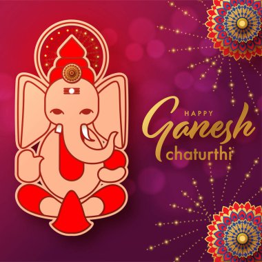 Mutlu Ganesh Chaturthi 'ler. Festival vektör çizimi..