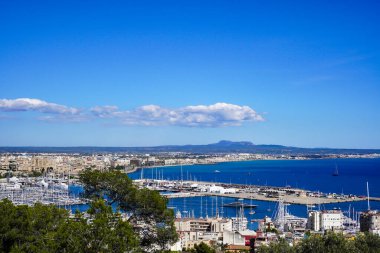 Palma de Mallorca Limanı Panoramik görünümü, İspanya