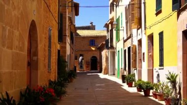 Historic old town of Alcdia, Mallorca in Spain