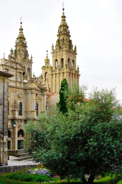 Santiago Compostela Cathedral Looking Plaza Inmaculada Galicia Spain — Stock Photo, Image