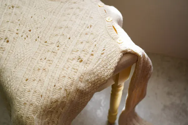 白色羊毛针织毛衣 — 图库照片