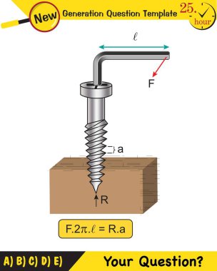 Physics, simple machines, next generation question template, dumb physics figures, exam question, eps 