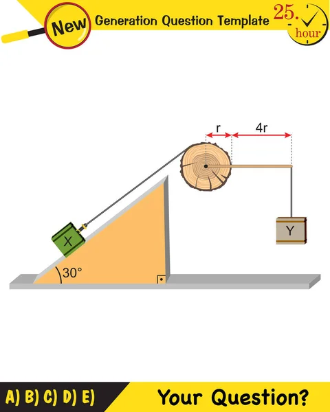 Physics Well Simple Machines Next Generation Question Template Dumb Physics — Stockvektor