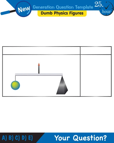 Physics Lever Examples Vector Illustration Simple Machines Next Generation Question — Stockový vektor