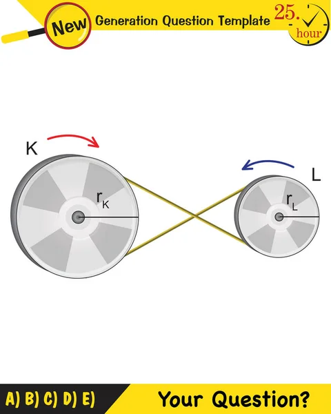 Physics Simple Machines Pulleys Gears Next Generation Question Template Dumb — Vettoriale Stock