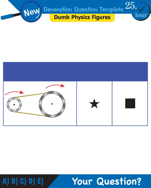 Physics Simple Machines Pulleys Gears Next Generation Question Template Dumb — Vetor de Stock