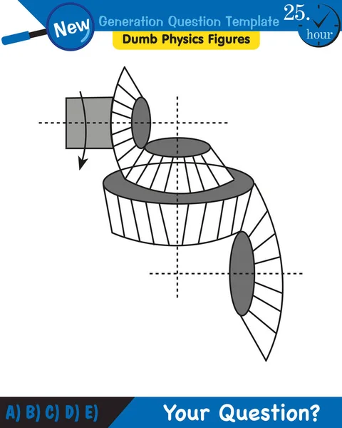 Physics Simple Machines Pulleys Gears Next Generation Question Template Dumb —  Vetores de Stock