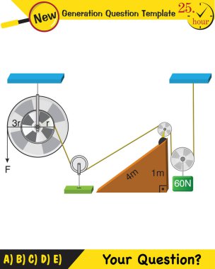 Physics, inclined plane, next generation question template, dumb physics figures, exam question, eps