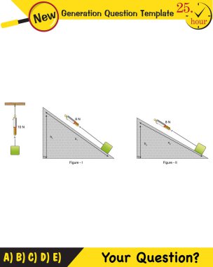 Physics, inclined plane, next generation question template, dumb physics figures, exam question, eps