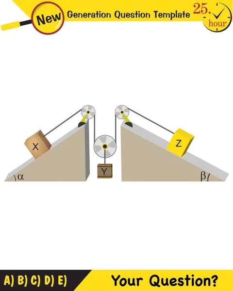 Physics Inclined Plane Next Generation Question Template Dumb Physics Figures — 图库矢量图片