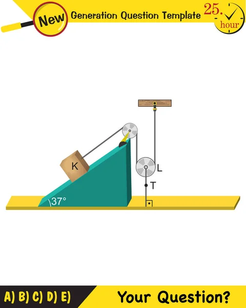 Physics Inclined Plane Next Generation Question Template Dumb Physics Figures — ストックベクタ